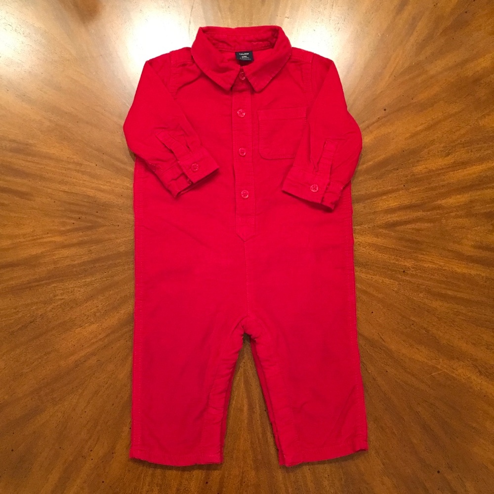 🐻Baby Gap Baby Boy Corduroy Romper Size 6-12🐻